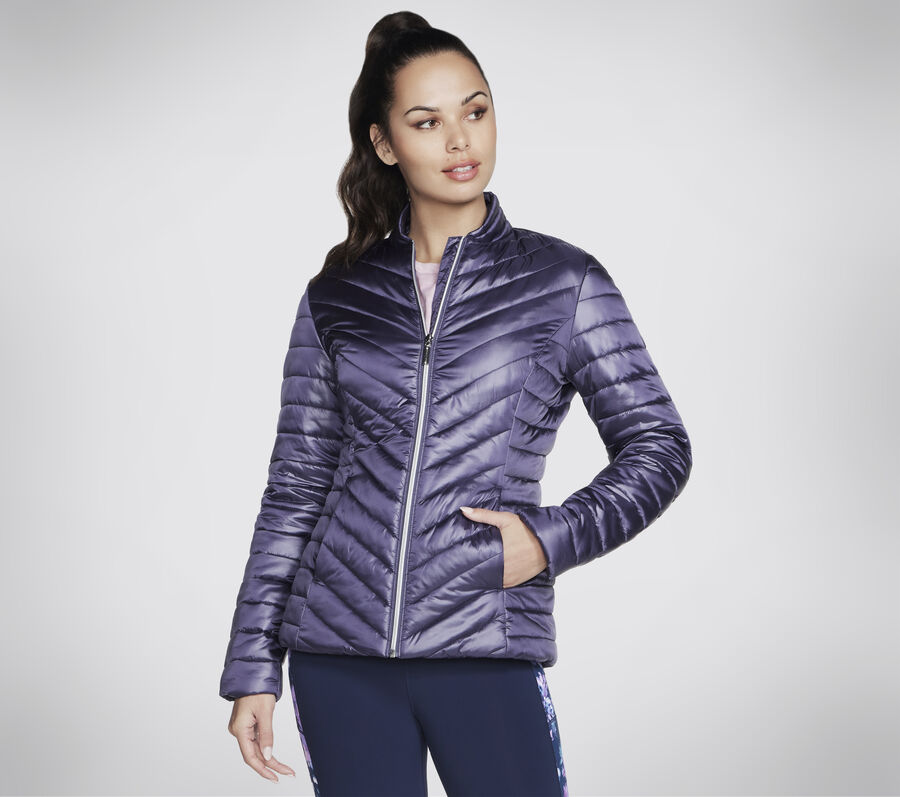 GO SHIELD Shine Jacket, VIOLET / GRIS ANTHRACITE, largeimage number 0