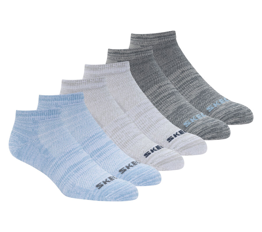 6 Pack Low Cut Non Terry Socks, BLAUW, largeimage number 0