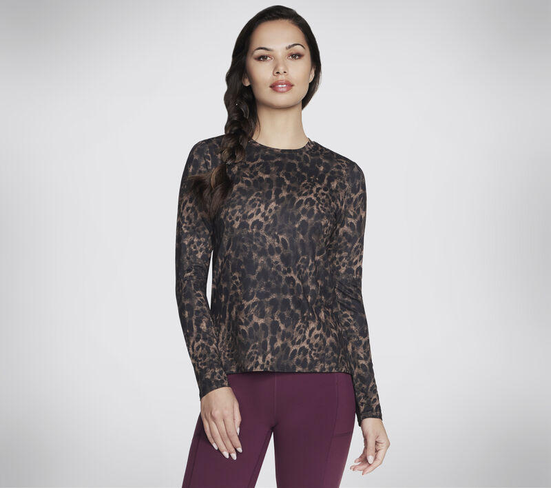 GO DRI Serene Cheetah Long Sleeve, NATUURLIJK / TAUPE, largeimage number 0