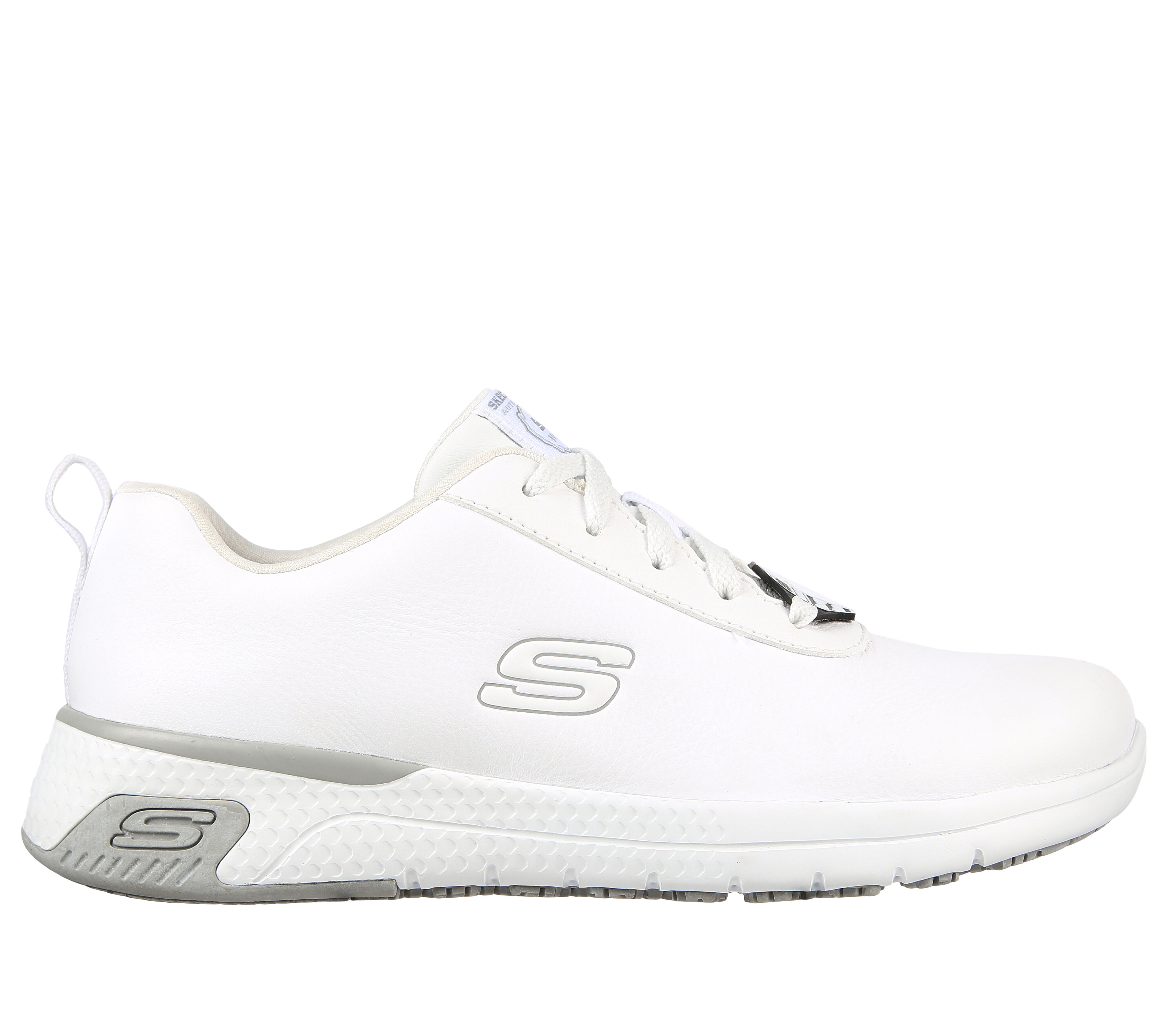 White non 2025 slip skechers