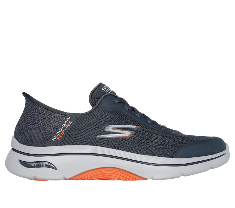 Skechers Slip-ins: GO WALK AF 2.0 - Simplicity 2, CHARCOAL / ORANGE, largeimage number 0