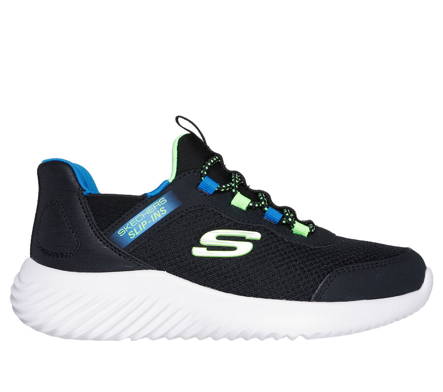 Skechers Slip-ins: Bounder - Brisk-Burst, ZWART / BLAUW / LIMOEN, largeimage number 0