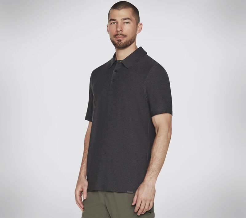 GO DRI All Day Polo, NOIR / GRIS ANTHRACITE, largeimage number 0