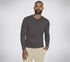 GO KNIT Waffle Henley, ZWART / HOUTSKOOL, swatch