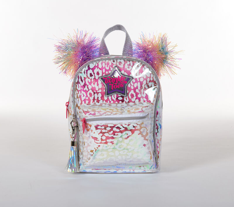 Twinkle Toes: Mini Pom Pom Backpack, TRANSPARENT, largeimage number 0