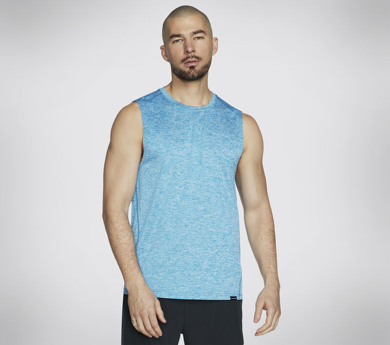 GO DRI Charge Muscle Tank, BLEU / VERT, largeimage number 0
