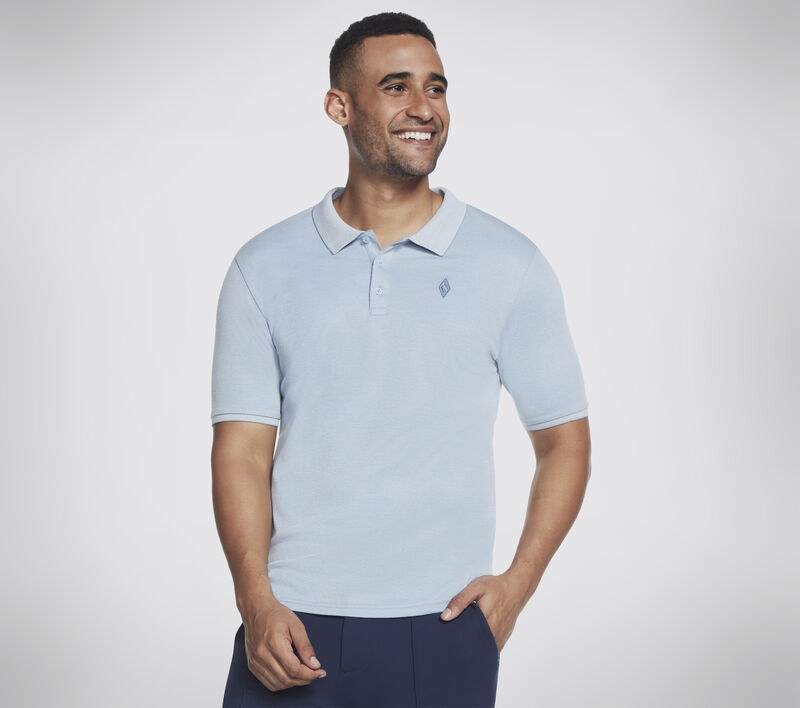 Skechers Apparel Off Duty Polo Shirt, BLEU CLAIR / BLANC, largeimage number 0