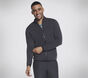 The Hoodless Hoodie Ottoman Jacket, NOIR / GRIS ANTHRACITE, large image number 3